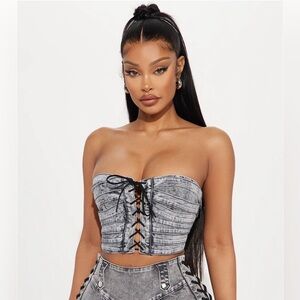 NWT Fashion Nova Denim Top